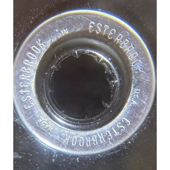 Esterbrook Fountain Pen Desk Set - Black Clear Pen Art Deco Black 9550 Nib USA - Picture 7 of 7